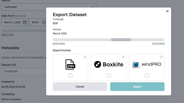 Export your measurement data to Boxkite