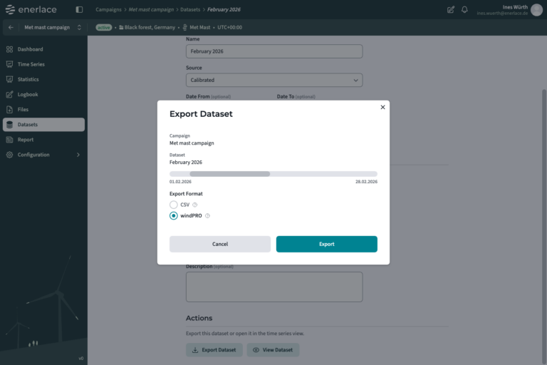 Export your data to windPRO in 3 steps.