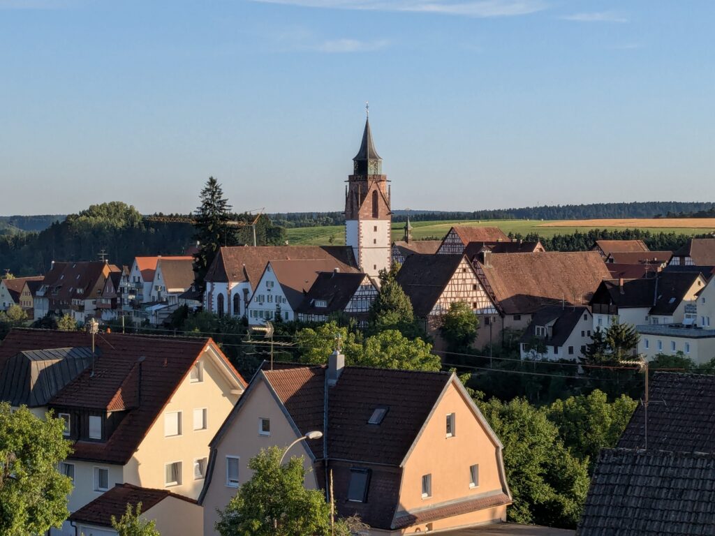 A view of Dornstetten in the Black Forest of Germany